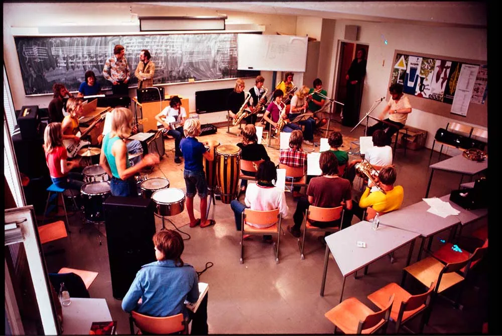 Popjazzleiri 1974 bigband-treeni