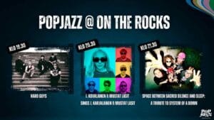 PopJazz @ On the Rocks, kuvassa esiintyvien bändien kuvat.