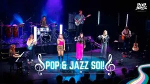 Pop & Jazz Soi! Kuvassa bändi soittamassa Arabiasalissa.