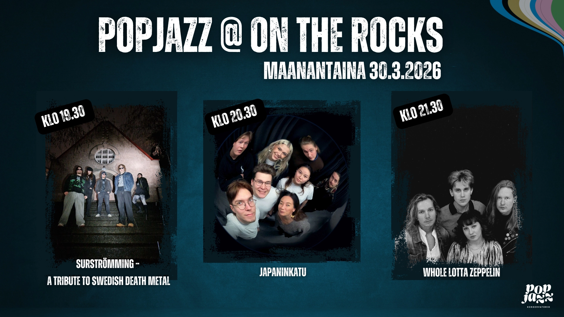 PopJazz @ On the Rocks, bändien kuvat